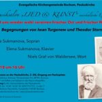 Am 3.11. in Bochum: Begegnungen von Iwan Turgenew und Theodor Storm
